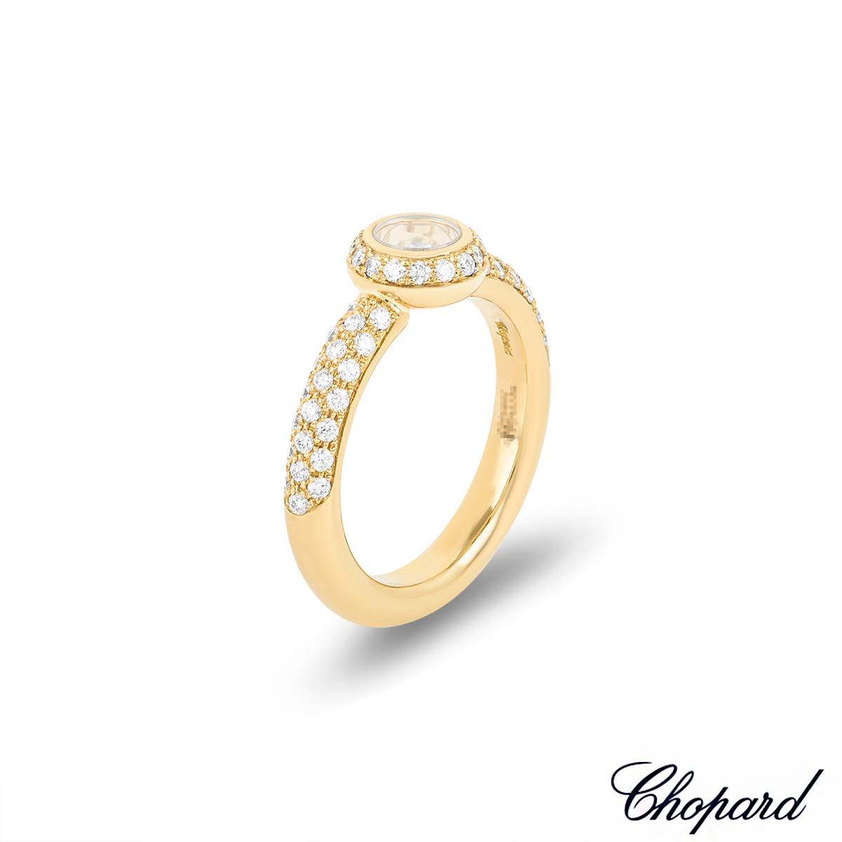 Chopard Yellow Gold Happy Diamonds Ring 82/2902-0110